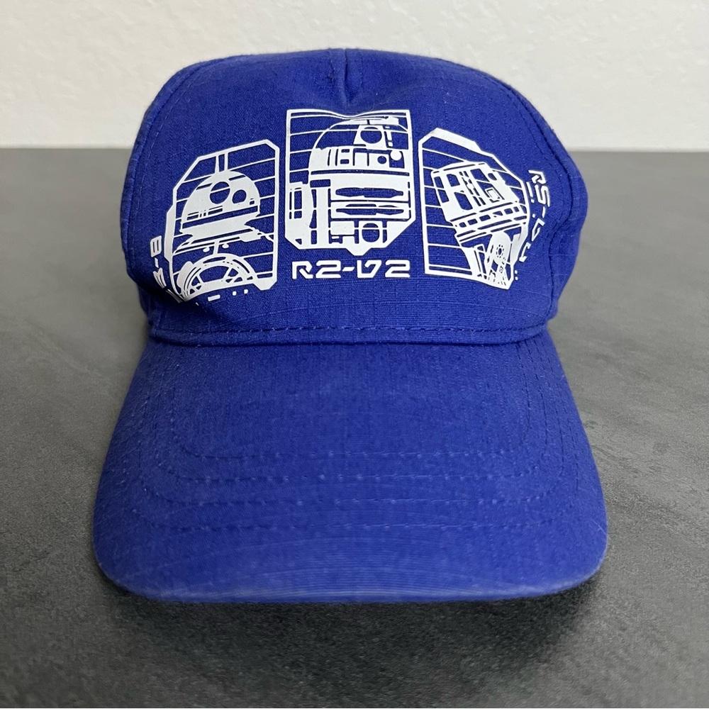 Disney Parks Star Wars Galaxy's Edge Droid Depot R2D2 Baseball Cap Blue Youth‎